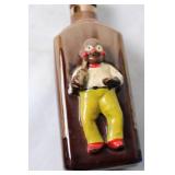 Vintage Ceramic Decanter Bottle with Clown Design