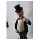 Antique Music Box Bottle Stopper Figurine with Top Hat