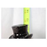 Antique Music Box Bottle Stopper Figurine with Top Hat