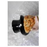 Antique Music Box Bottle Stopper Figurine with Top Hat