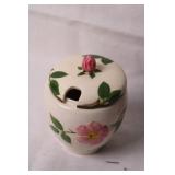 Vintage Ceramic Cat Figurine and Stangl Floral Sugar Bowl