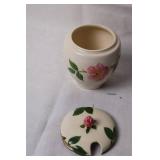 Vintage Ceramic Cat Figurine and Stangl Floral Sugar Bowl
