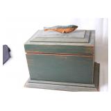 Vintage Wooden Fish Decor Storage Box