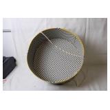 Decorative Round Hat Box with Checkerboard and Wine Waiter Design