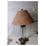 Unique Golf-Themed Brass Table Lamp with Lampshade