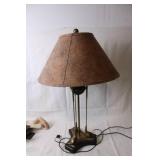 Unique Golf-Themed Brass Table Lamp with Lampshade