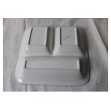 Italian Ceramic Divided Serving Tray with Cherry Pattern