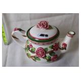 Artisan Rose Design Ceramic Teapot