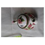Artisan Rose Design Ceramic Teapot