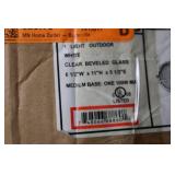 Volume International 11in Outdoor Wall Light with Clear Beveled Glass