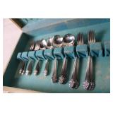 Vintage Silver Plated Flatware Set with Case