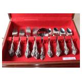 Aldridge Silver-Plated Flatware Set with Wooden Storage Box