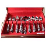 Aldridge Silver-Plated Flatware Set with Wooden Storage Box