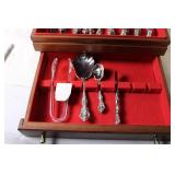 Aldridge Silver-Plated Flatware Set with Wooden Storage Box