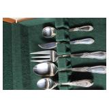 63-Piece Silver Plated Flatware Set with Wooden Storage Case