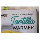 8-Inch Glazed Stoneware Tortilla Warmer by Parini