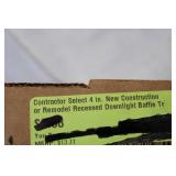 Set of 2 Contractor Select 4-inch Recessed Downlight Baffle Trims