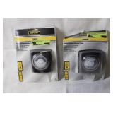 Set of 2 Defiant 15 Amp Plug-In Extreme Weather Outdoor Mechanical Timers
