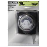 Set of 2 Defiant 15 Amp Plug-In Extreme Weather Outdoor Mechanical Timers