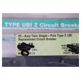 20-Amp Twin Single-Pole Type Z UBI Replacement Circuit Breaker