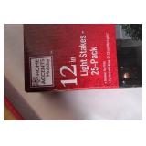 Lot of 12 Boxes of Home Accents Holiday Light Stakes 25-Pack