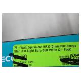 Set of 4 Ecosmart 75W Equivalent BR30 Dimmable LED Light Bulbs - Soft White