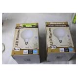 Set of 2 Bulbrite Fully Dimmable LED Filament Bulbs G40 8.5W