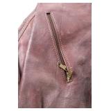 Vintage Brown Leather Sling Backpack with Zipper Pocket