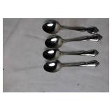 Silver-Plated Flatware Set with Floral Design - 24 Pieces