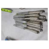 Set of 41 Mixed Silver Flatware Pieces Including Forks, Knives, and Spoons