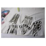 Set of 36 Stainless Steel Flatware Pieces