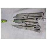 Set of 36 Stainless Steel Flatware Pieces