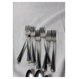 Set of 36 Stainless Steel Flatware Pieces