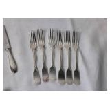 Set of Vintage Silver Plated Cutlery - 6 Knives, 6 Forks, 6 Spoons