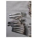 Set of 30 Silver Plated Flatware Pieces - Knives, Forks, Spoons