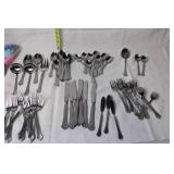 Set of 58 Stainless Steel Cutlery with Elegant Etched Design