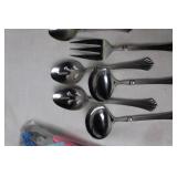 Set of 58 Stainless Steel Cutlery with Elegant Etched Design