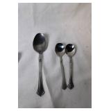 Set of 58 Stainless Steel Cutlery with Elegant Etched Design