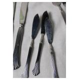 Set of 58 Stainless Steel Cutlery with Elegant Etched Design
