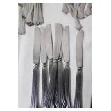 Set of 58 Stainless Steel Cutlery with Elegant Etched Design