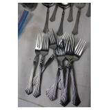 Set of 58 Stainless Steel Cutlery with Elegant Etched Design