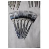 Set of 24 Stainless Steel Cutlery with Floral Design