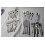 32-Piece Vintage Silver-Plated Flatware Set