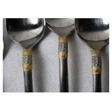 Stainless Steel Flatware Set with Gold and Silver Accents - 48 Pieces