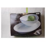 Ceramic Bowl and Platter Serving Set