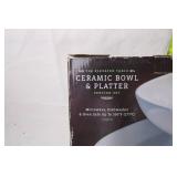 Ceramic Bowl and Platter Serving Set