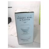 Ceramic Bowl and Platter Serving Set