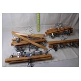 Set of 10 Christopher & Banks Wooden Pants Hangers