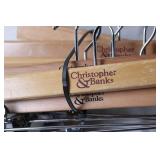 Set of 10 Christopher & Banks Wooden Pants Hangers