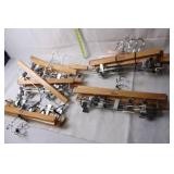 Set of 10 Christopher & Banks Wooden Pants Hangers